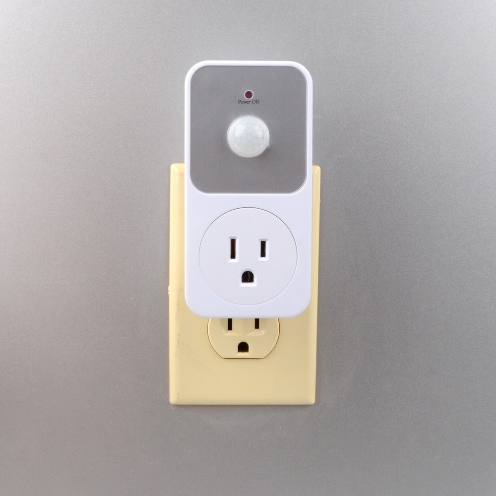 Motion Detection Sensor Power Socket Switch 110V 1800w Security Garage Light PIR