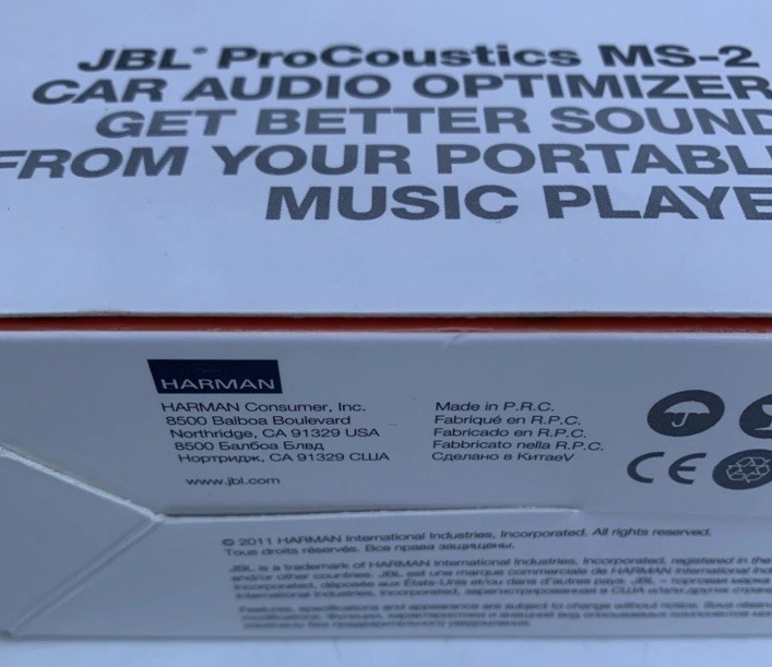 JBL MS-2 ProCoustics Car Audio Optimizer NEW!