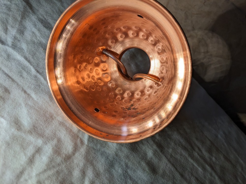 New Solid Copper Hammered Rain Chain Cup Replacement Part Cup + Hardware