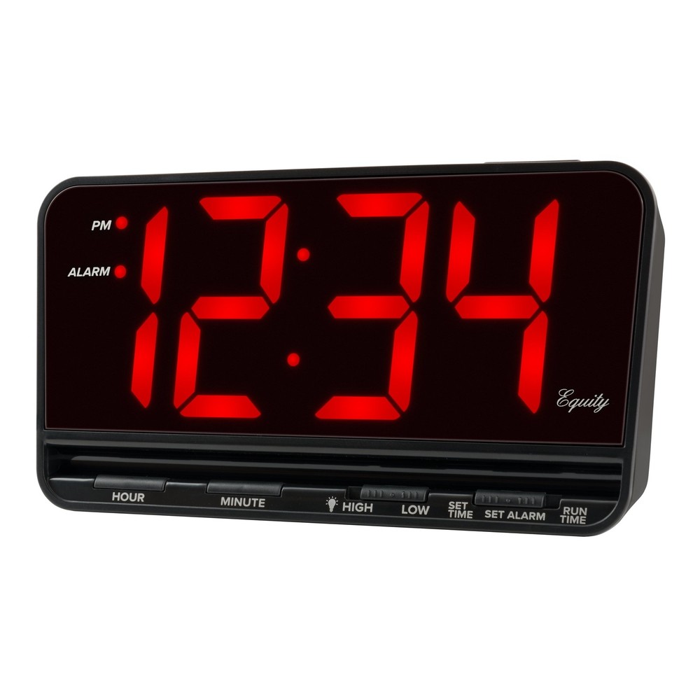 Extra Large LED Alarm Clock Brightness Control Snooze Function Battery Backup US