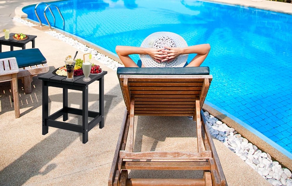 Adirondack Square Outdoor Side Table Patio Pool Composite Patio Table