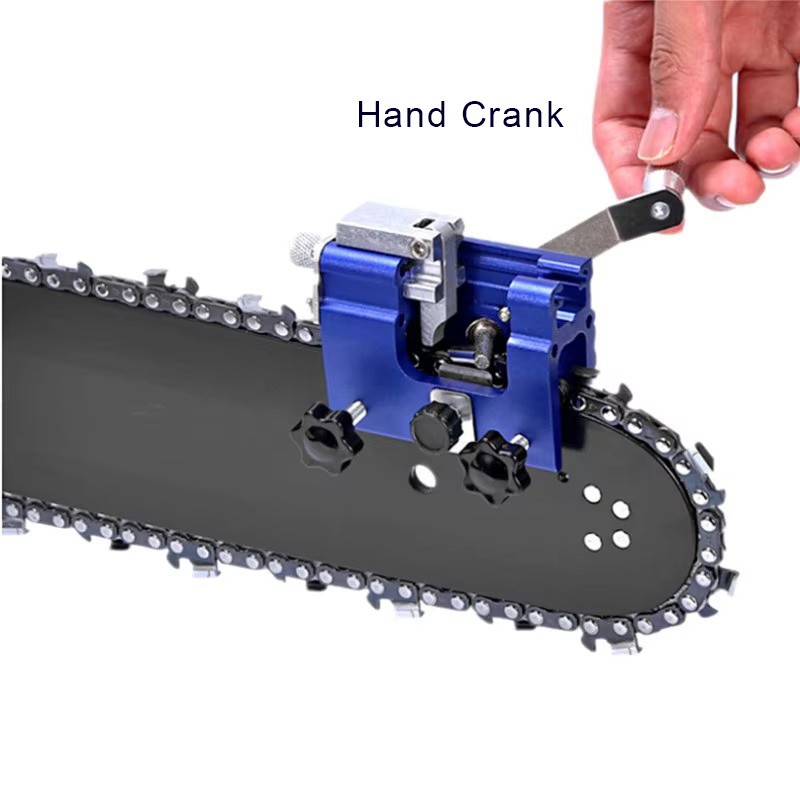 Hand Crank/Electric Sharpener Chainsaw Sharpening Chain Jig Portable Roll Tool