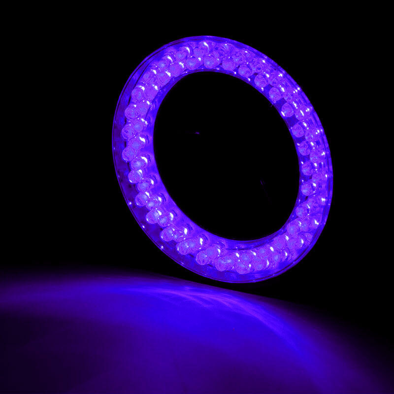 110V-240V 60 LED Purple UV Light Source Microscope Ring Light Lamp Illuminator