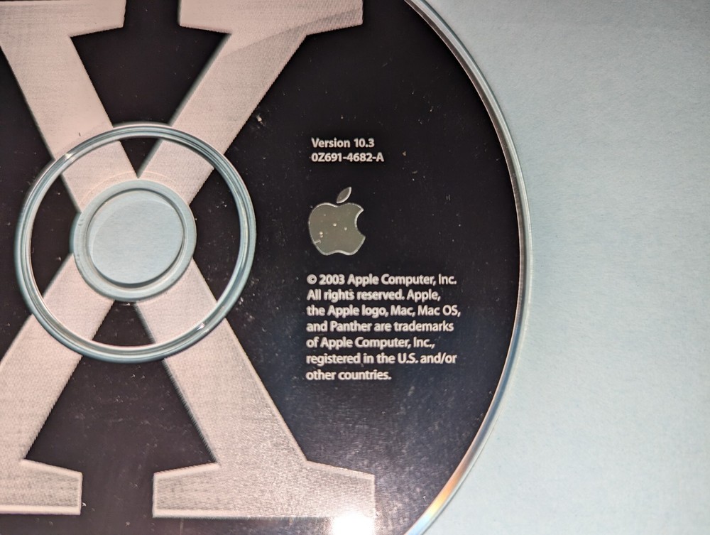 Vintage 2003 Apple Macintosh Mac OS X Admin Tools Software Disc Version 10.3