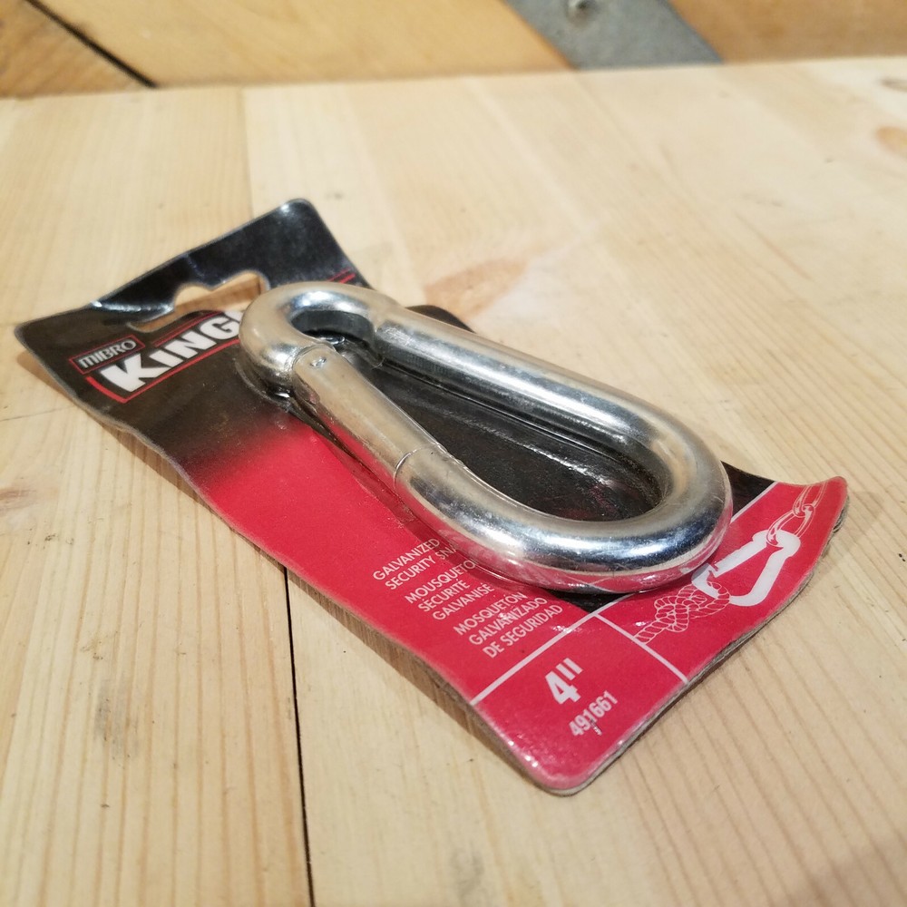 King Chain 4" Galvanized Carabiner Security Snap Mibro - Swanky Barn