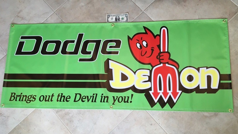 DODGE DEMON Garage Banner Sign (Large 2'x5')