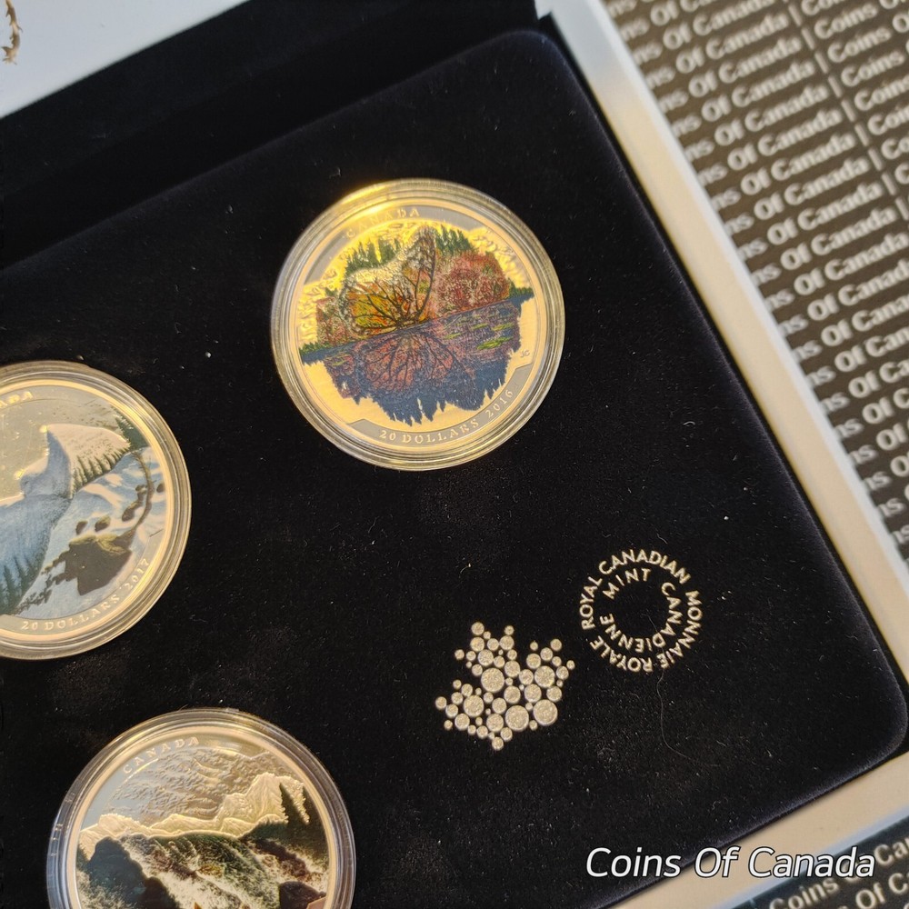 2016 Canada $20 1 oz Silver Landscape Illusion 5 Coin Set #coinsofcanada