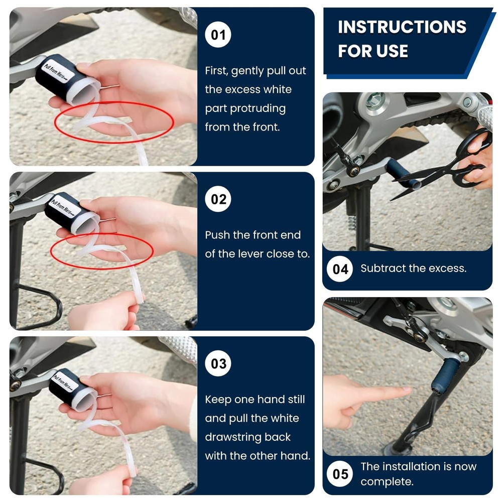 5 Pieces Motorcycle Shifter Shoe Protector - Quick-Fit Universal Boots Protec...