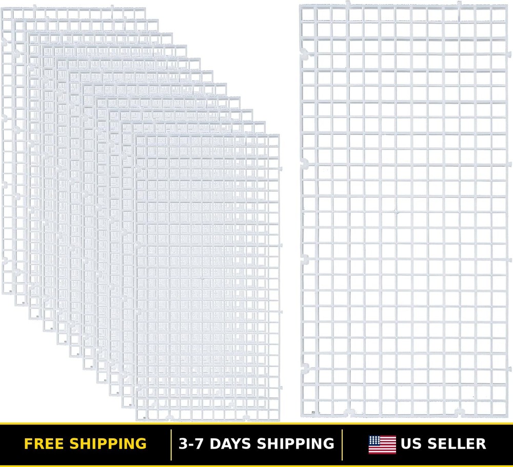 12-Piece Plastic Fish Tank Divider & Filter Egg Crate for Aquariums