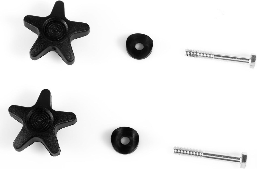 2 Sets Rollator Walker Replacement Knobs, Comfortable Black Plastic Knobs, Un...