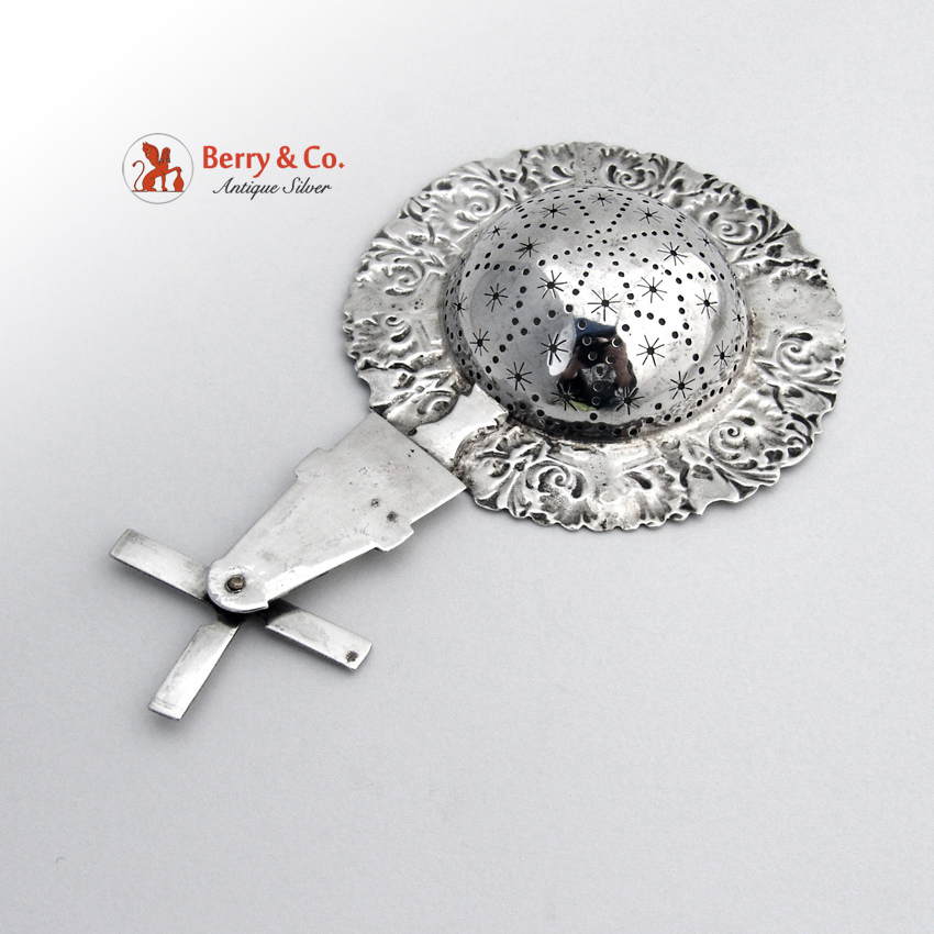 Dutch Windmill Tea Strainer 833 Standard Silver 1899