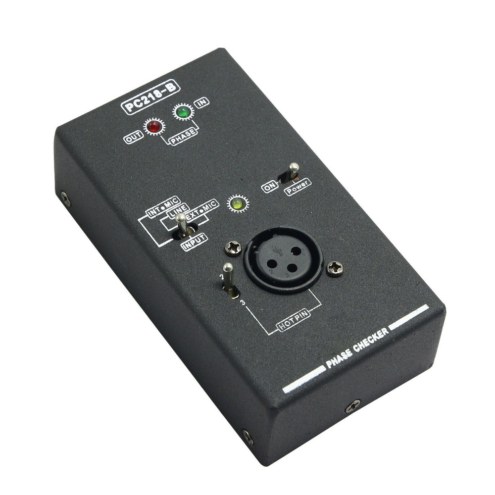 PC218 Phase Polarity Tester Checker Detector Speaker Microphone Sound Testing