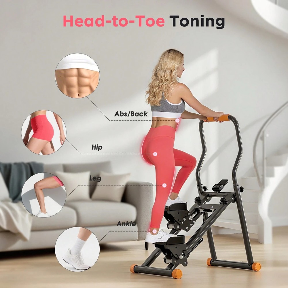 Foldable Stair Stepper, Vertical Climbing Machine, Full-Body Workout, Adjustable