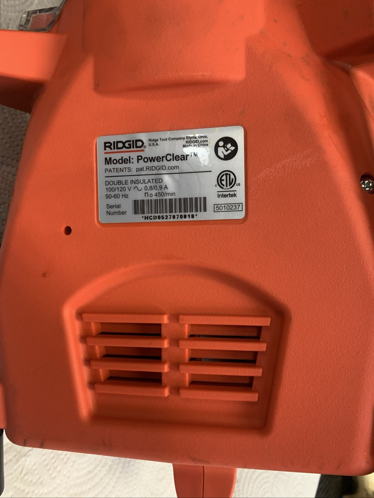 RIDGID PowerClear Drain Cleaning Machine - Red/Black (b1)