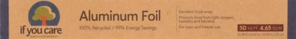 100% Recycled Aluminum Foil - 50 FT