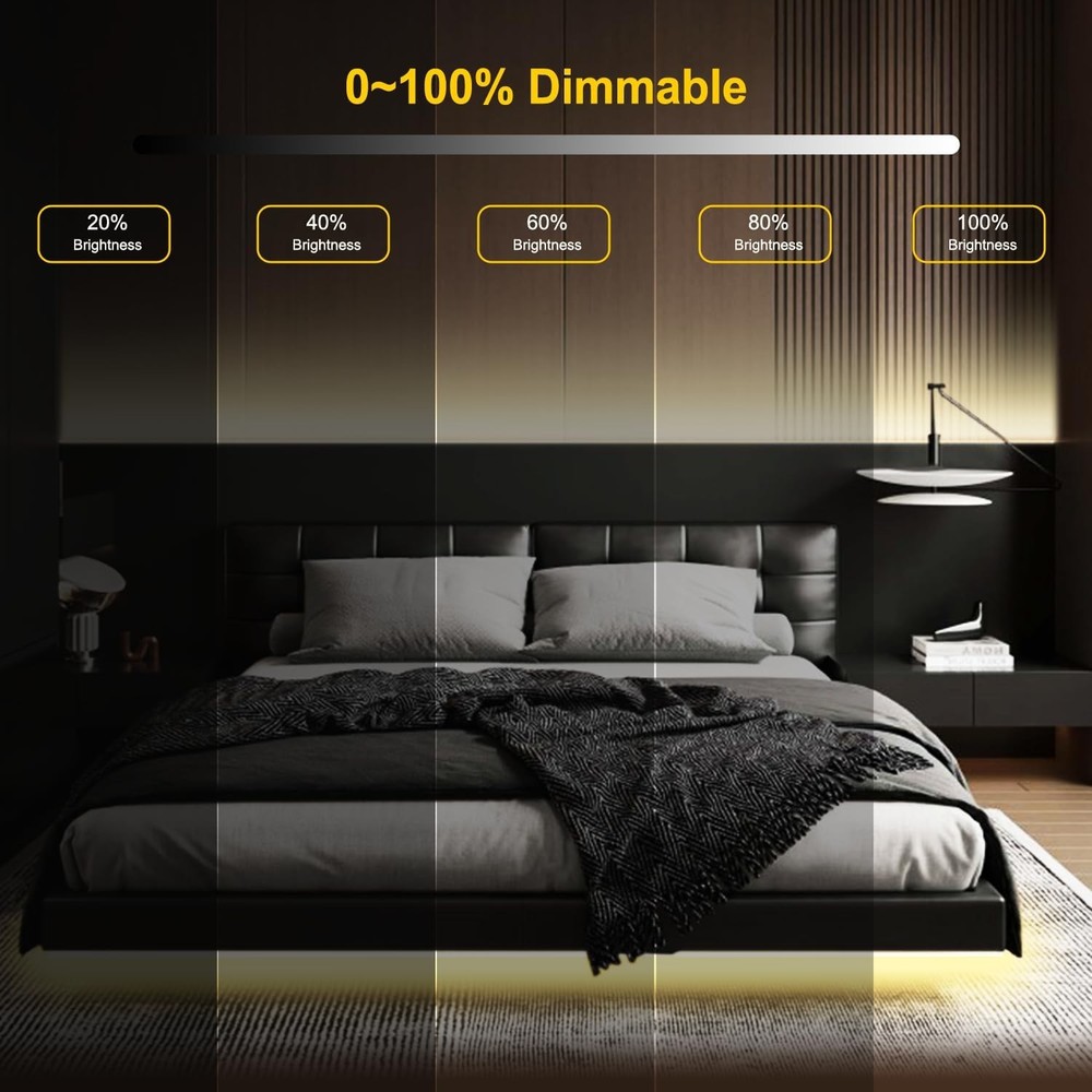 COB LED Strip Light,CCT Dimmable Strips 65FT, 576CCT