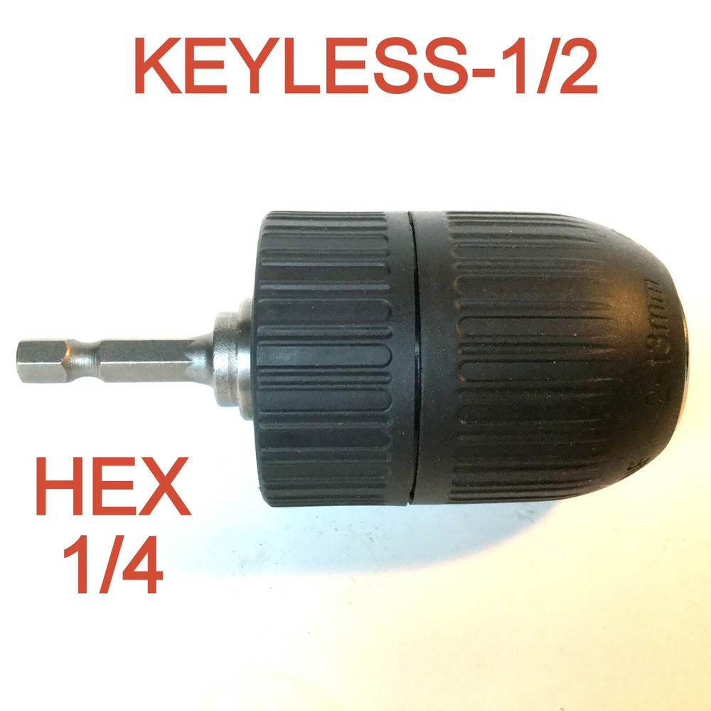 1 pc Hex-1/4 Adapter & 1/2" CAP Drill Keyless Chuck