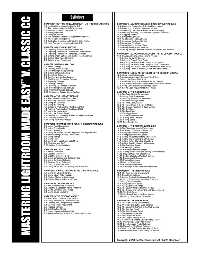 Learn Adobe Lightroom Classic CC Video Training Tutorial DVD and Digital Course