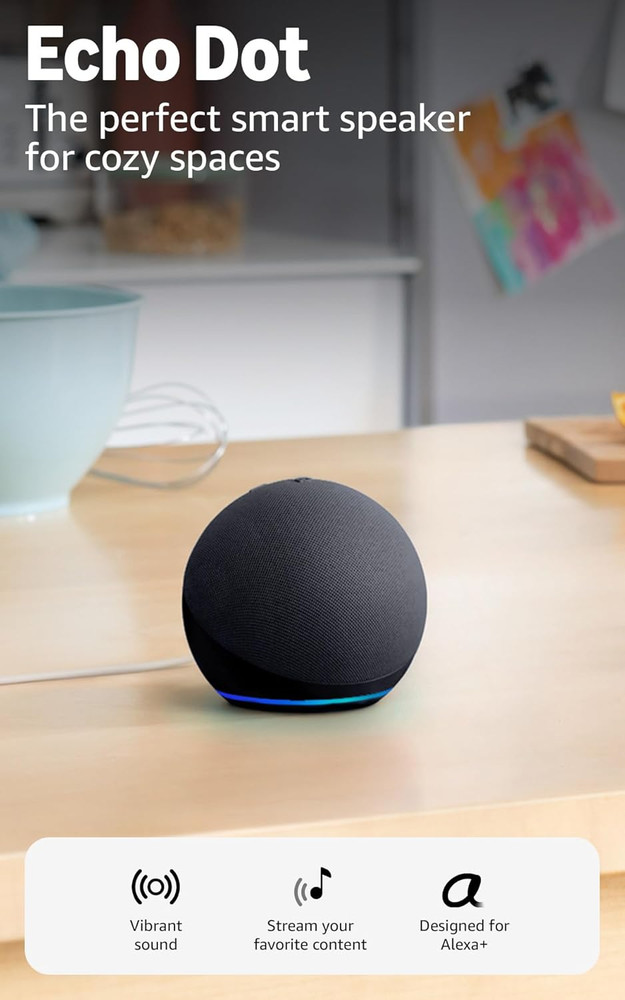 Amazon Echo Dot (Newest Model) - Vibrant Sounding Speaker, Designed for Alexa+,