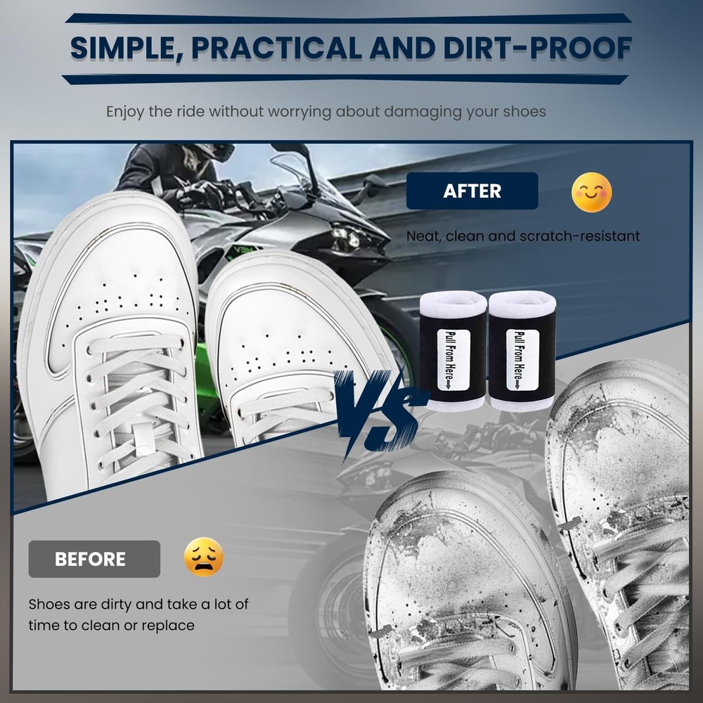 5 Pieces Motorcycle Shifter Shoe Protector - Quick-Fit Universal Boots Protec...