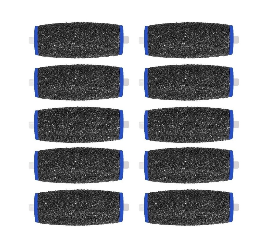 10 Pack Extra Coarse Replacement Rollers for Amope Pedi Refills 10pcs, Black