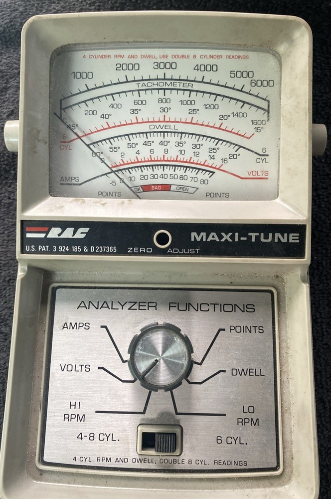 Vtg RAC MAXI-TUNE 4-8 CYL Engine IGNITION ANALYZER Untested!