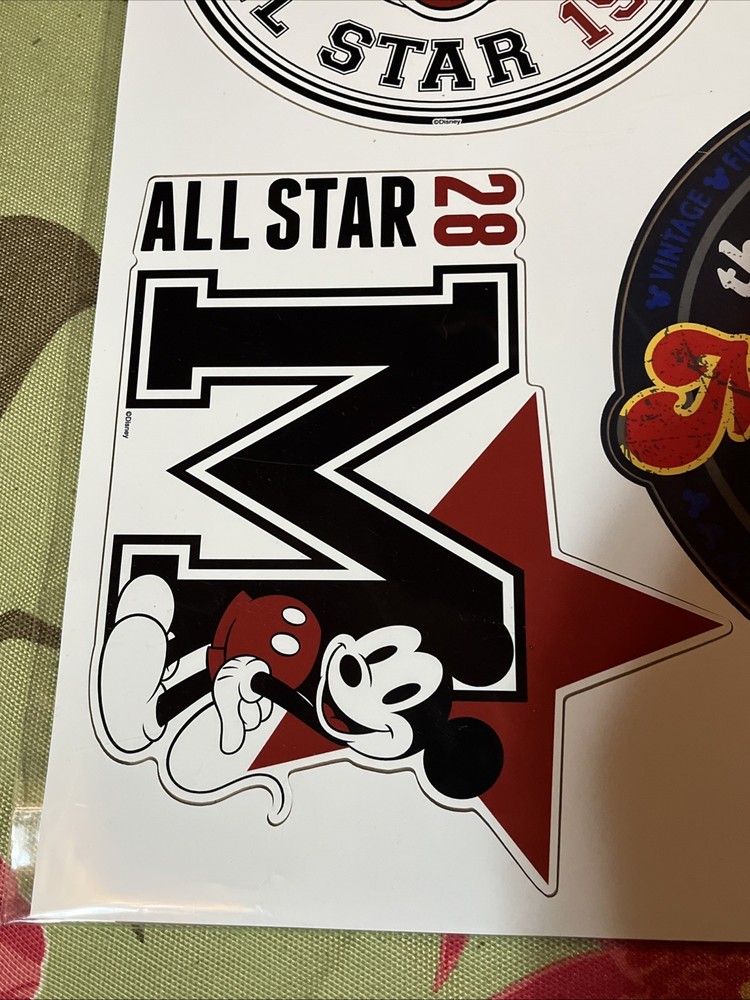 MICKEY MOUSE 4 PIECE ALL STAR MULTI-USE DECALS DISNEY LICENSED