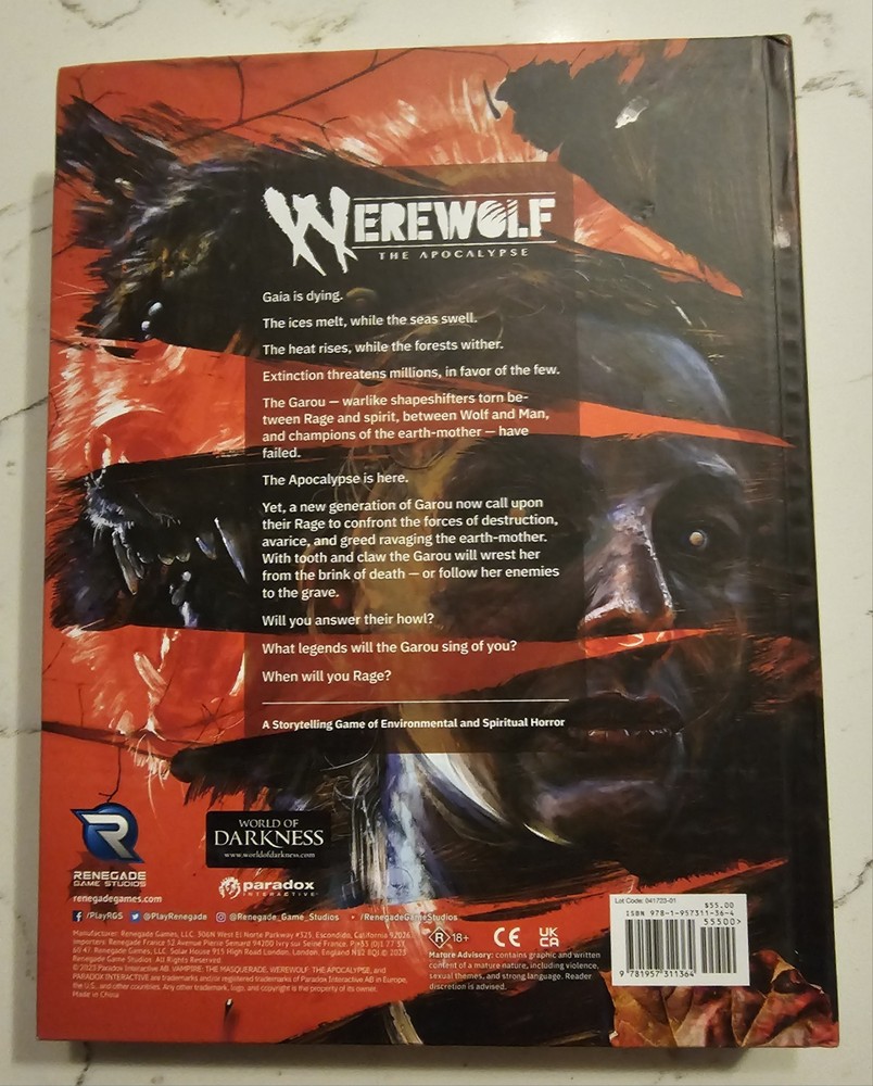Werewolf: The Apocalypse RPG - 5th Edition Core Rulebook
