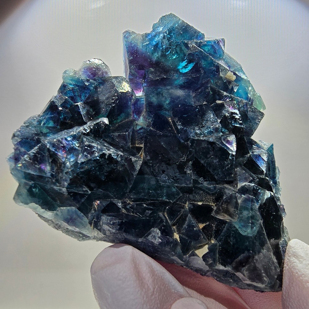Phantom Fluorite Cube Specimen, blue Butterfly Pocket, Okorusu, Namibia
