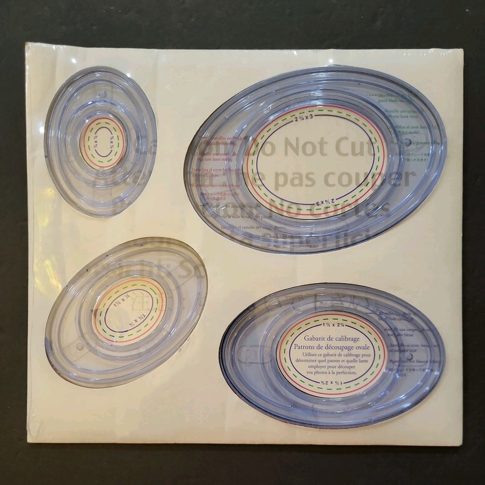 Creative Memories Custom Cutting System-4 Oval Patterns & Template Mat Scrapbook