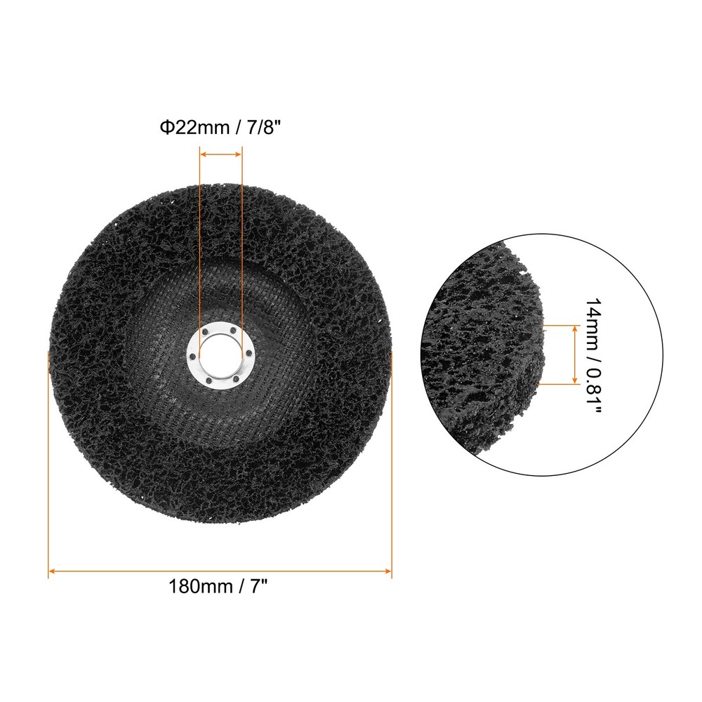 Strip Wheel Stripping Wheels 7"x7/8" Black