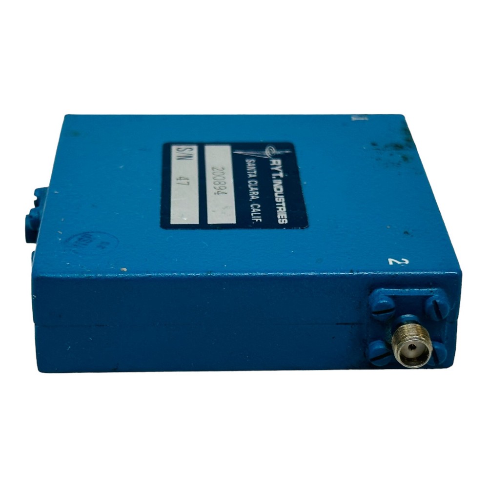 RYT INDUSTRIES MODEL 200894 MICROWAVE ISOLATOR USED