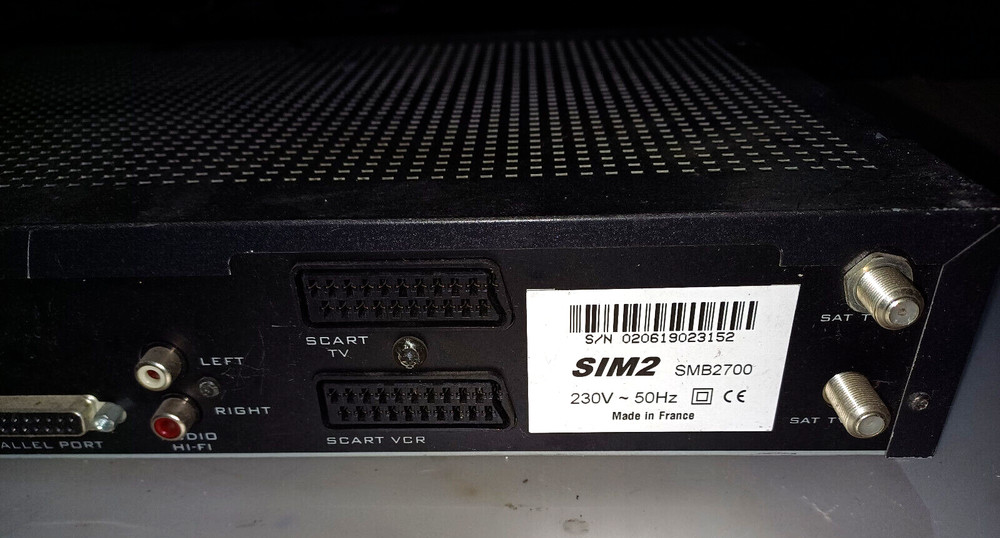 GOLD BOX SIM 2 DIGITAL SATELLITE RECEIVER DECODER SCART TV VCR