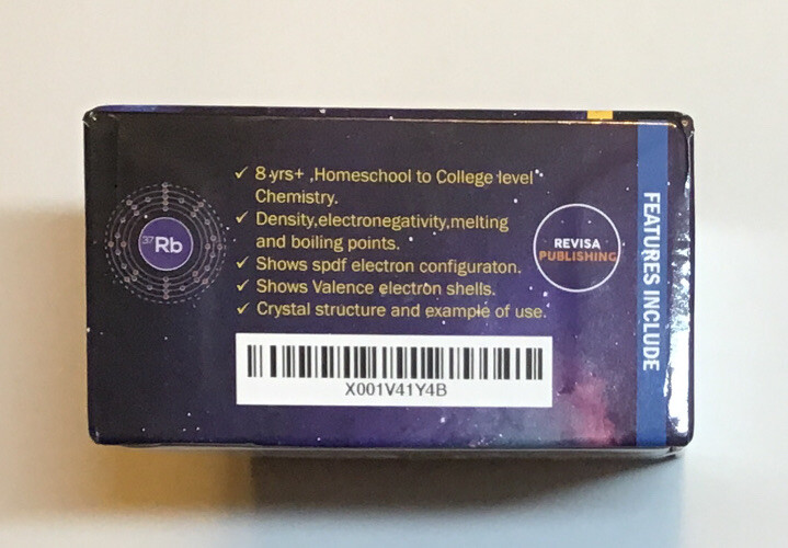 Periodic Table of Elements Laminated Flashcard Science kit Quick Element Study