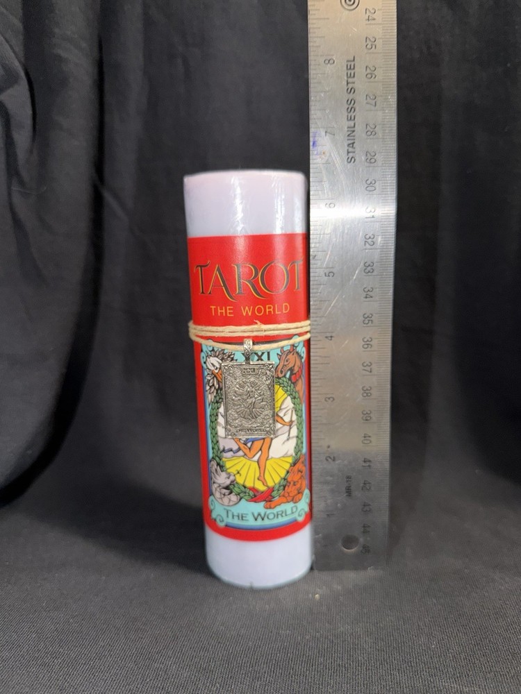 Tarot Card Candle - The World