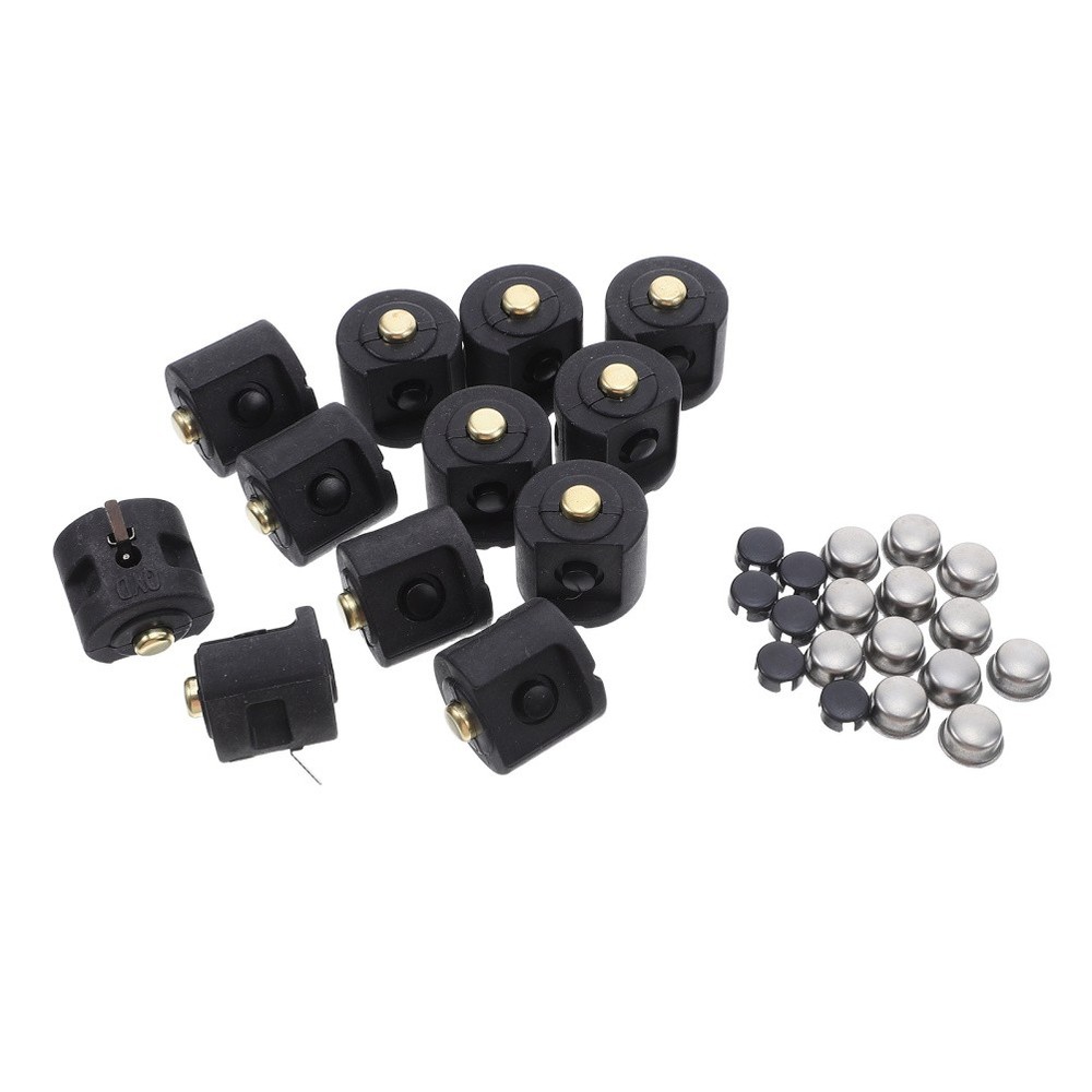 12 Sets Flashlight Hat Button Switch Protective End Cap Lens Cover