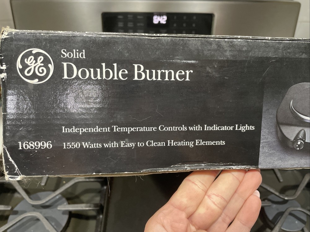 GE Double Burner Table Stove Model 168996 General Electric Buffet Range Camping