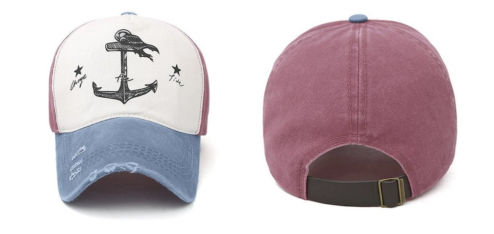 Glamorstar Pirate Ship Anchor Baseball Hat Multicolor Printing Adjustable Hip...