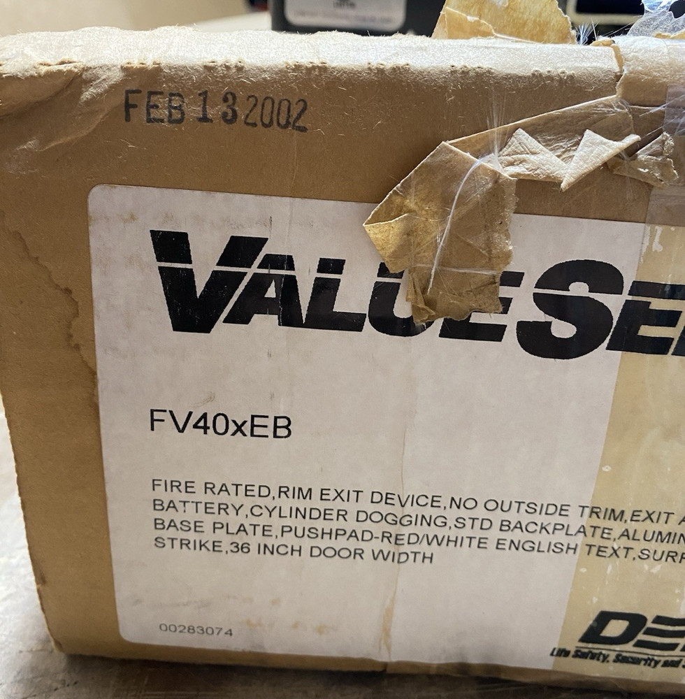 Detex FV40 EB Fire-Rated Alarmed Rim Exit Device 3'