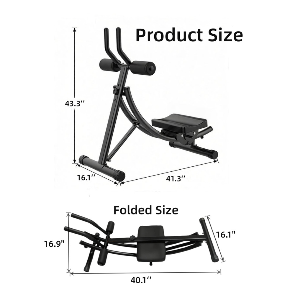 Adjustable Ab Machine Core Abdominal Workout Equipment for Home Gym Abs Trainer