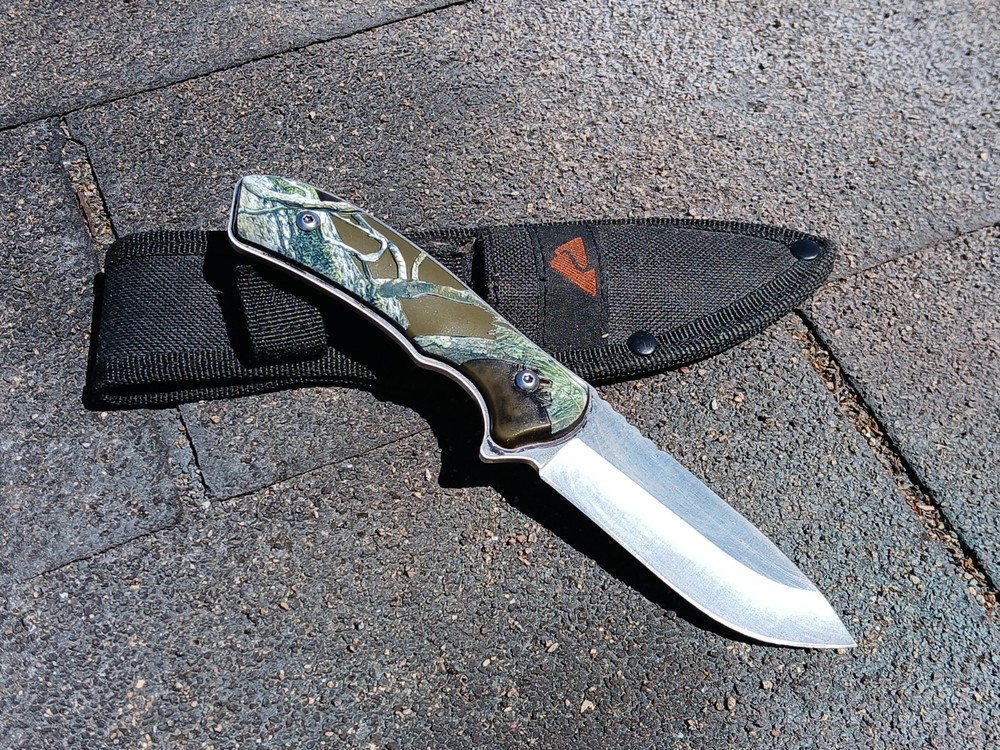 #1 OZARK TRAIL 7 INCH FIXED BLADE KNIFE POLYPROPYLENE HANDLE W/ SHEATH sword