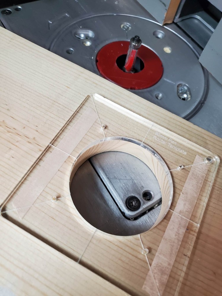 Acrylic PC Fan Router Template Hole Jig *ANY SIZE*