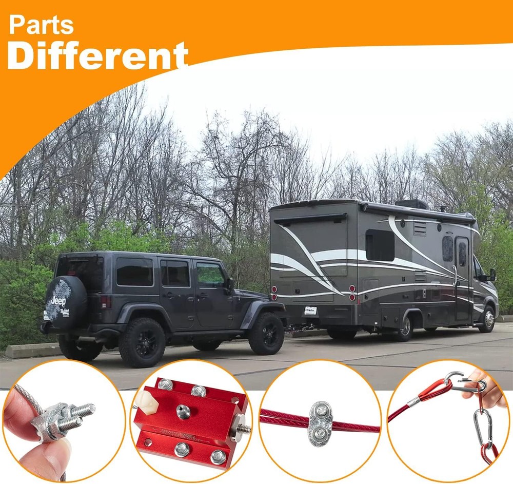 RS-5000 Break Away Device & RB-011 Trailer Brake System Fit for RV Towed Vehicle