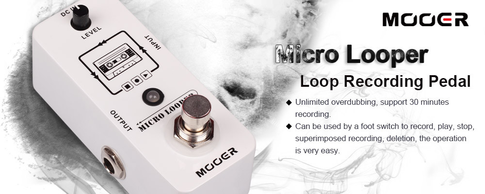 Mooer Micro Looper 30 minute Loop Recording Guitar Effects Pedal New