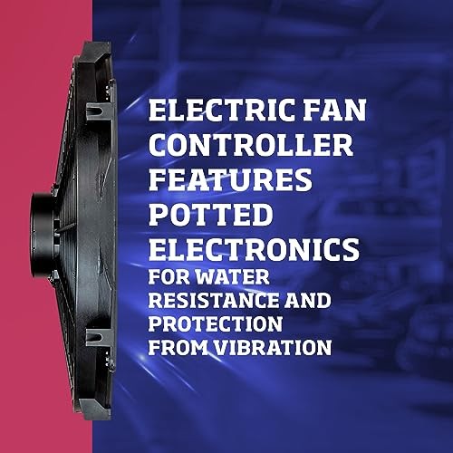 Compact Adjustable Electric Fan Controller and Relay Kit with Thread-in