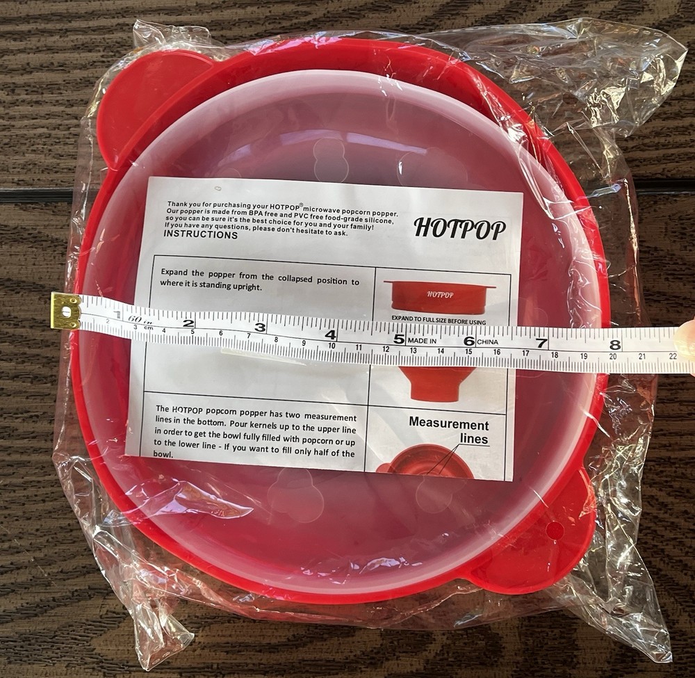 The Orginal Hotpop Silicone Popcorn Maker - Microwave Popcorn Popper with Handle