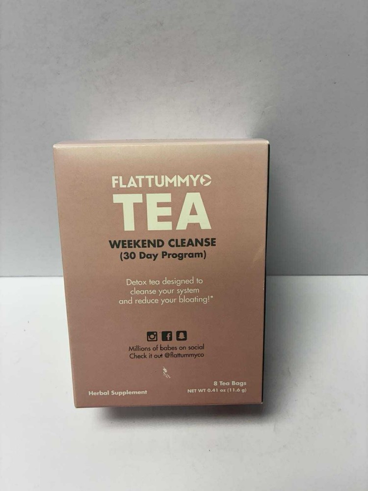 Flat Tummy Tea Weekend Cleanse 30 Day Program 8 Bags 1 Pack New