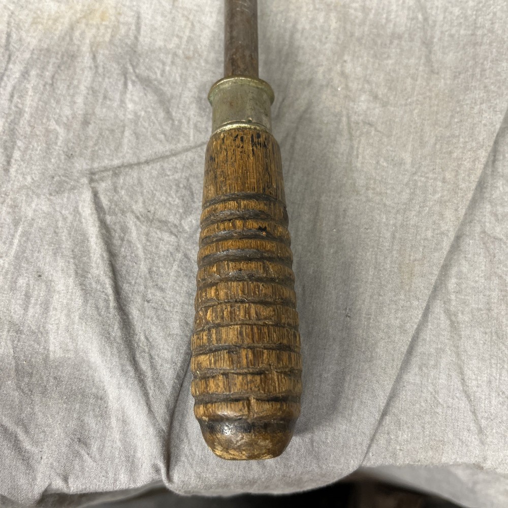 Vintage 14 inch Sharpening Steel, Wood Handle