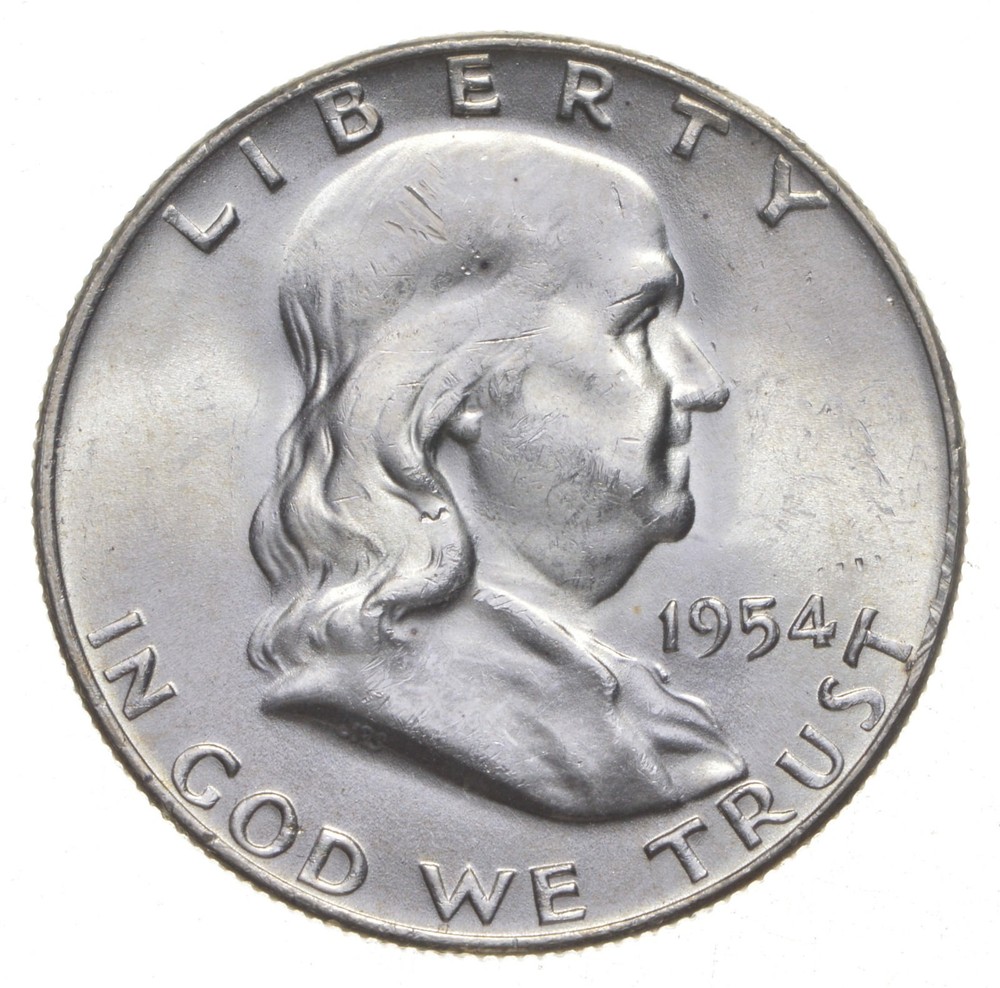 Choice Unc 1954 P Franklin Half Dollar Gem BU From Original Roll