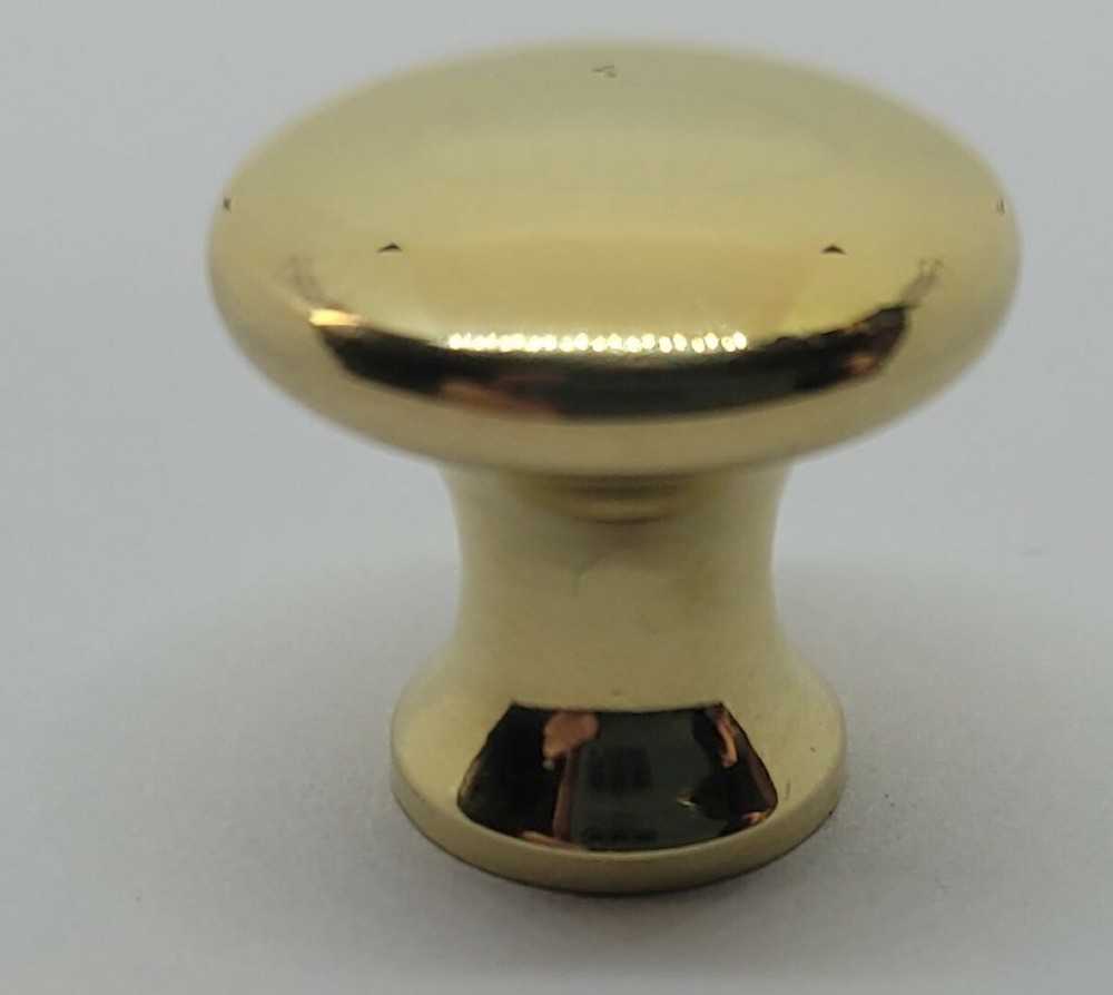 5/8" Round Polished Solid Brass Nickel BOOKCASE Knob pull desk small cabinet